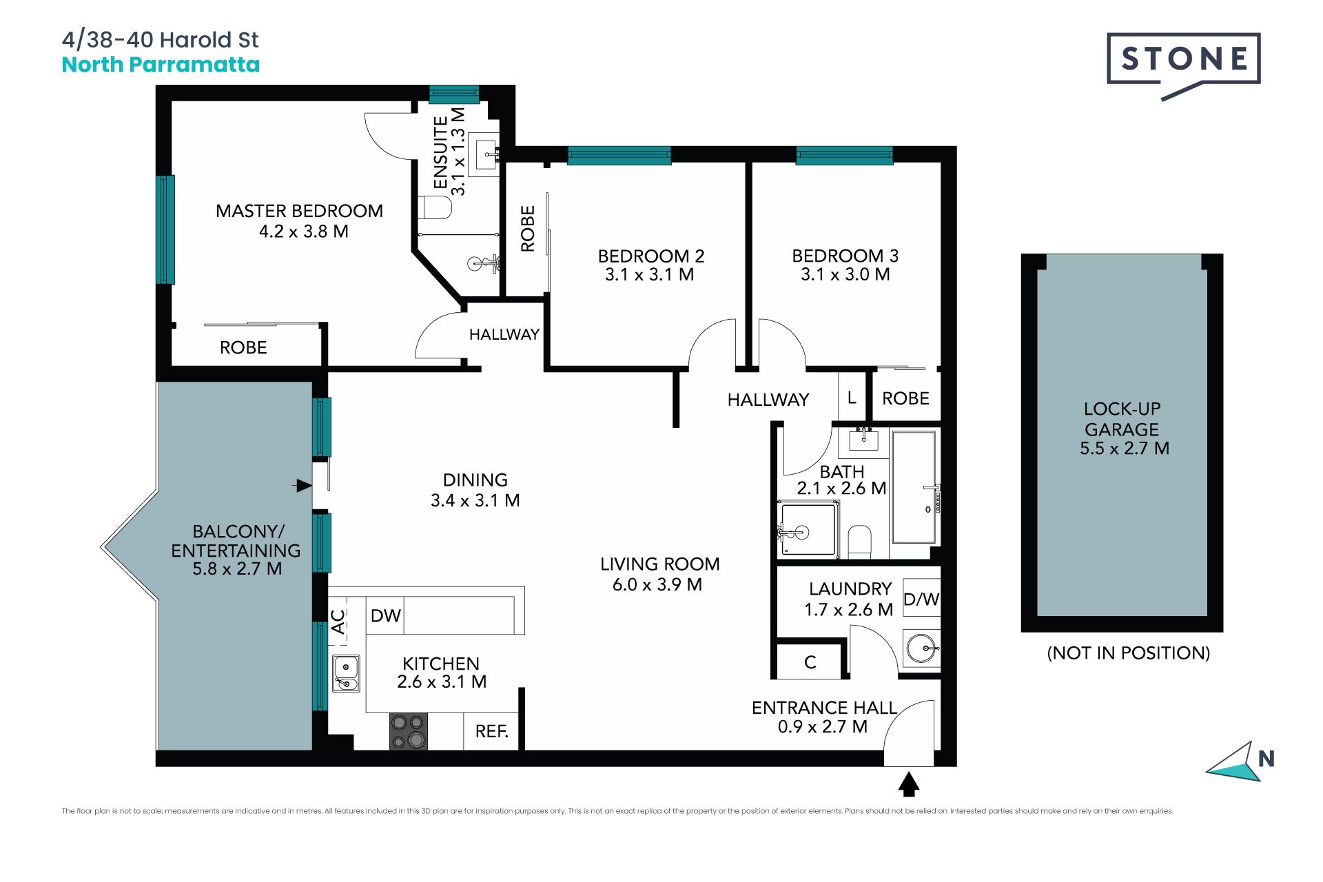 Perfectly Positioned Three Bedroom Apartment