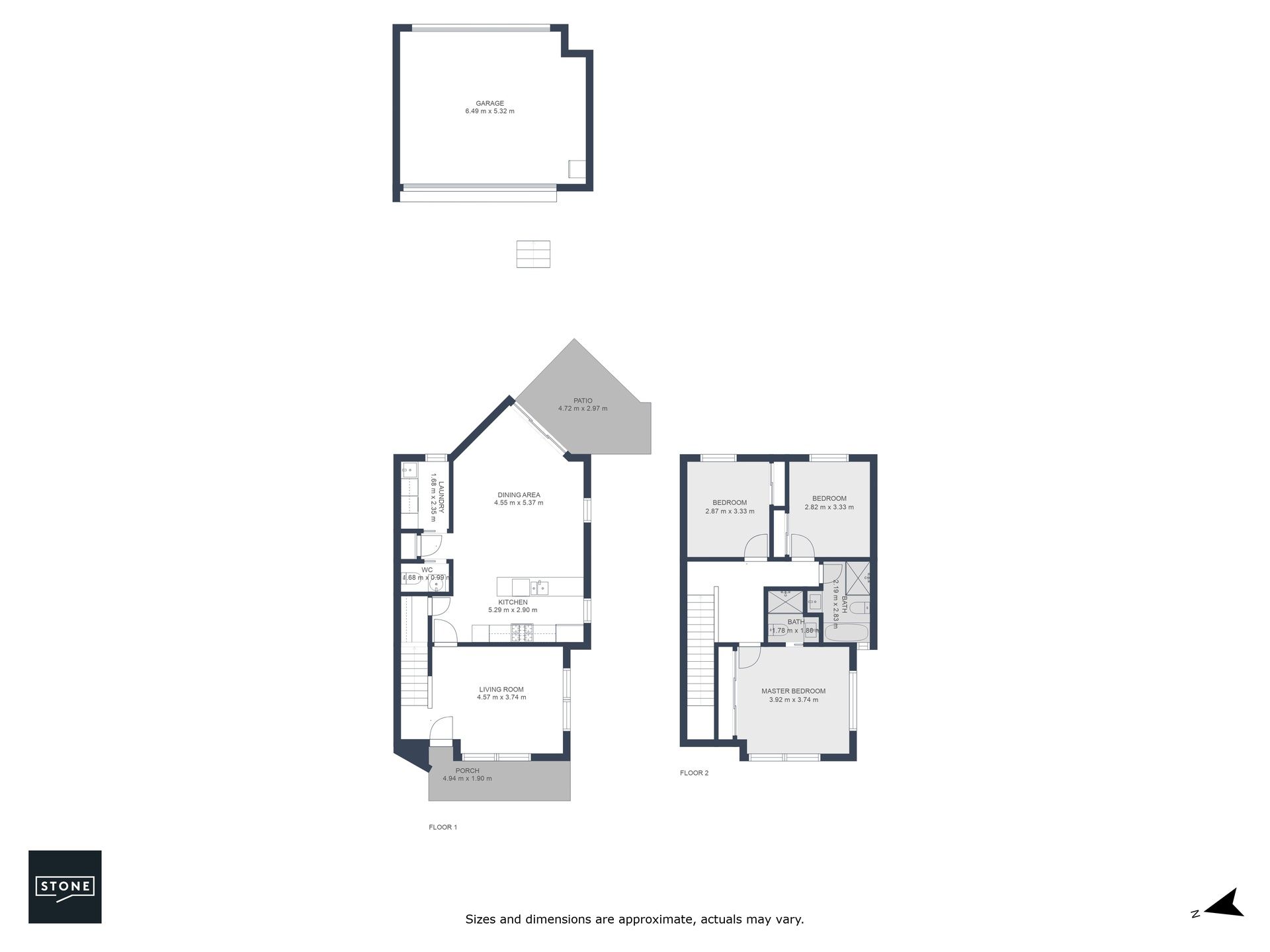 Separate title, stylish home in an ideal location!