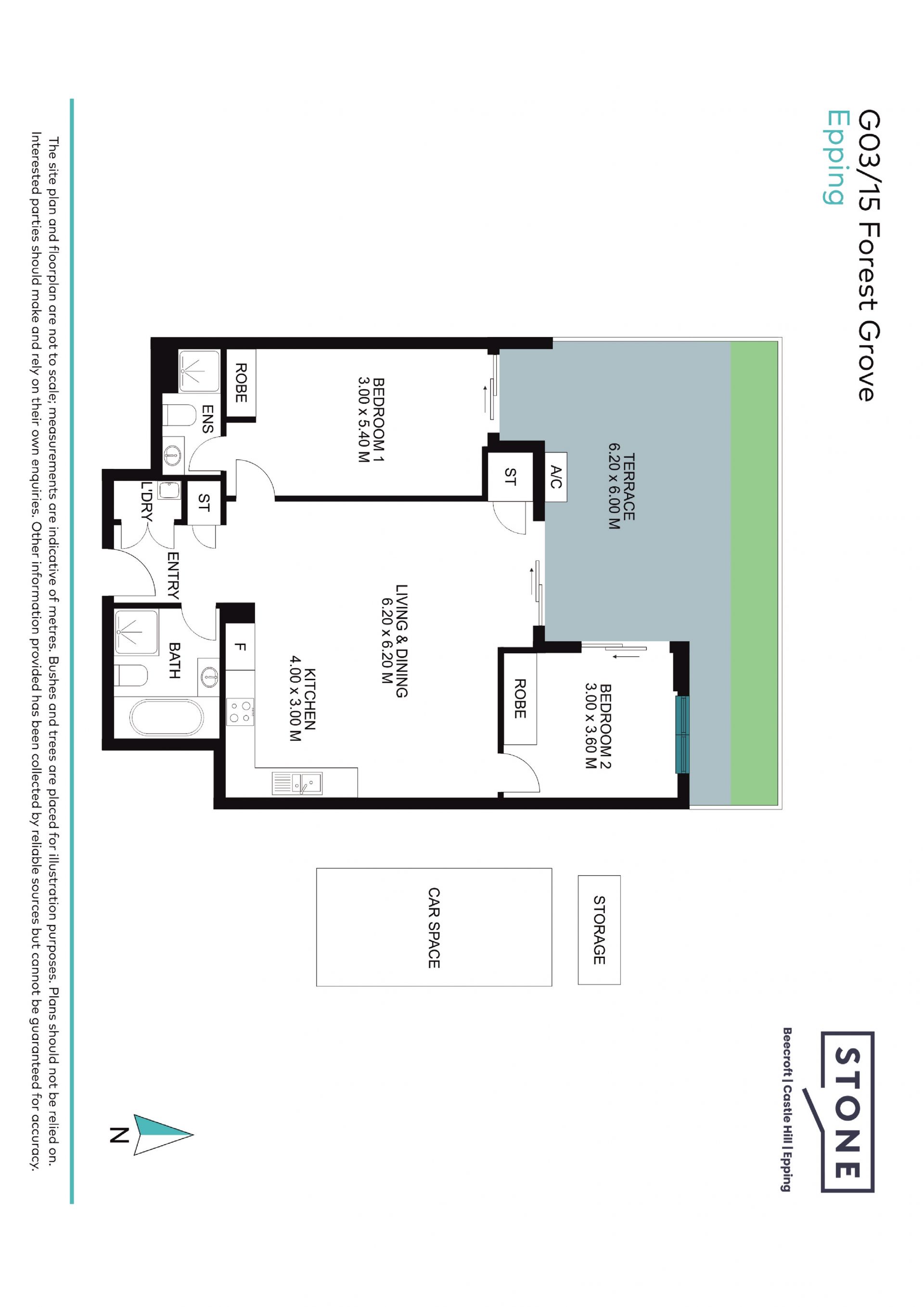 Total size 132sqm including an expansive courtyard