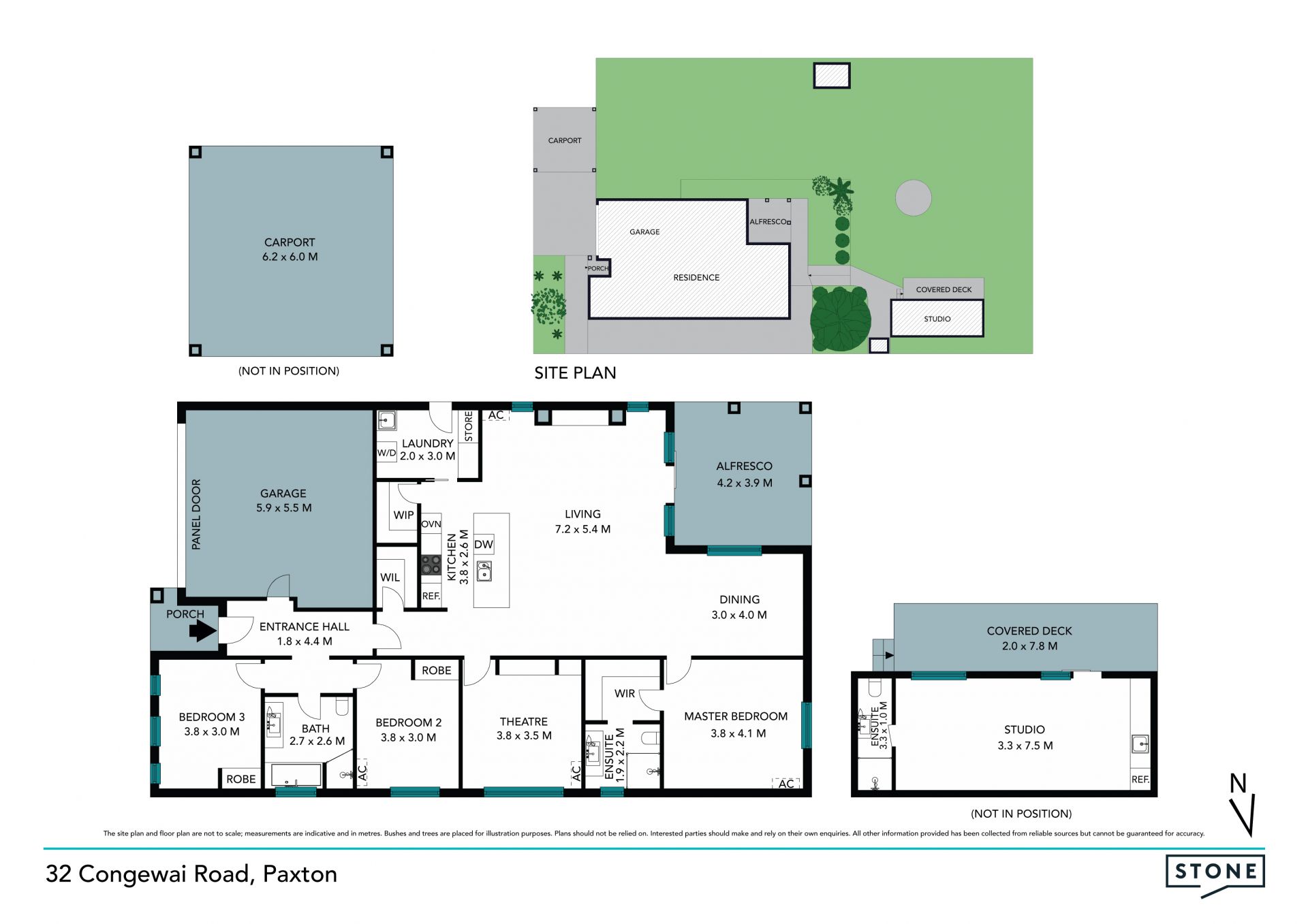 Home, studio and tranquil outlooks