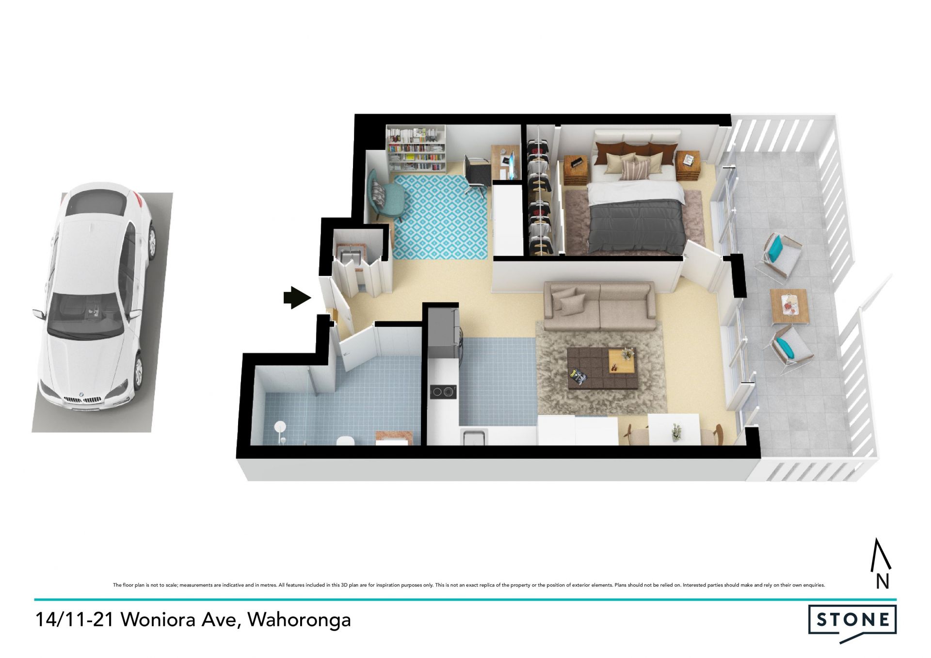 Modern one bedroom apartment