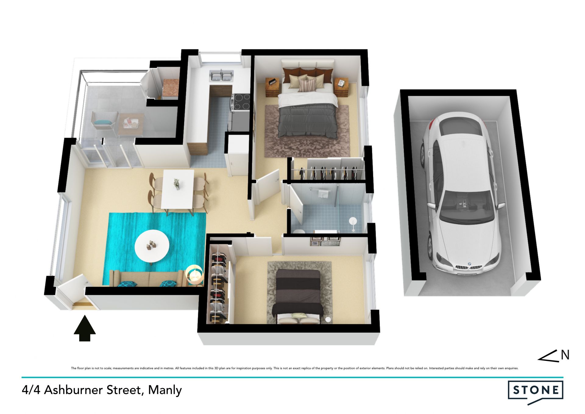 Light filled apartment in the heart of Manly