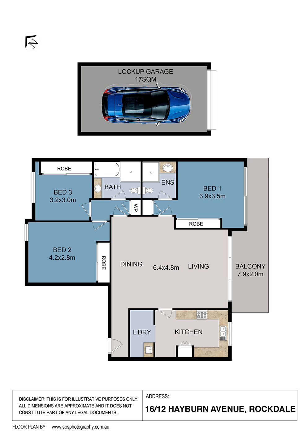 Convenient three bedder