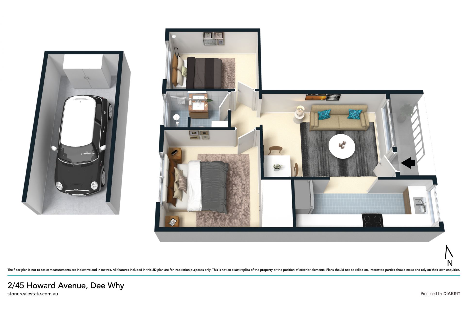 Refreshed beachside pad of utmost convenience