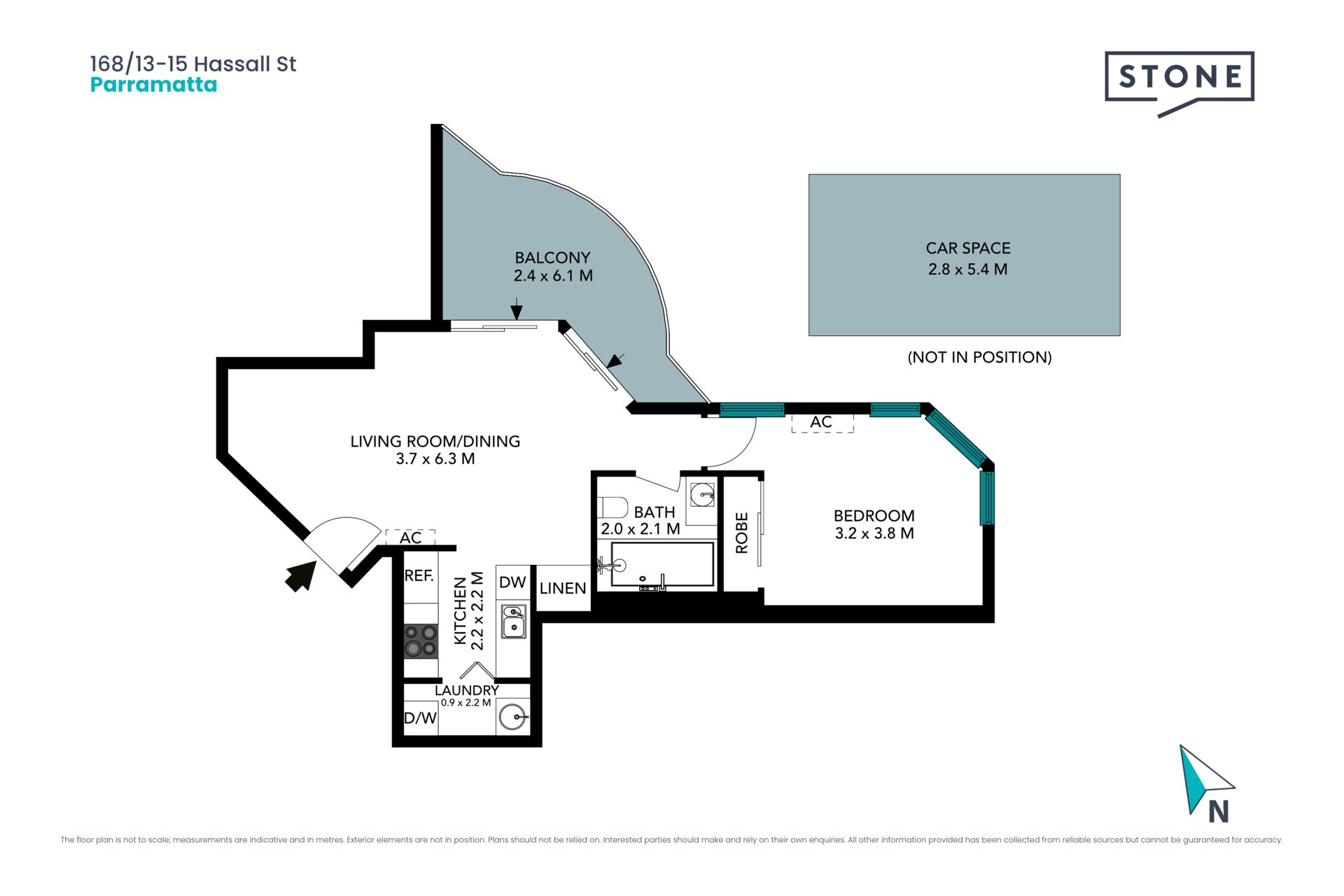 Modern one bedroom apartment on level 17