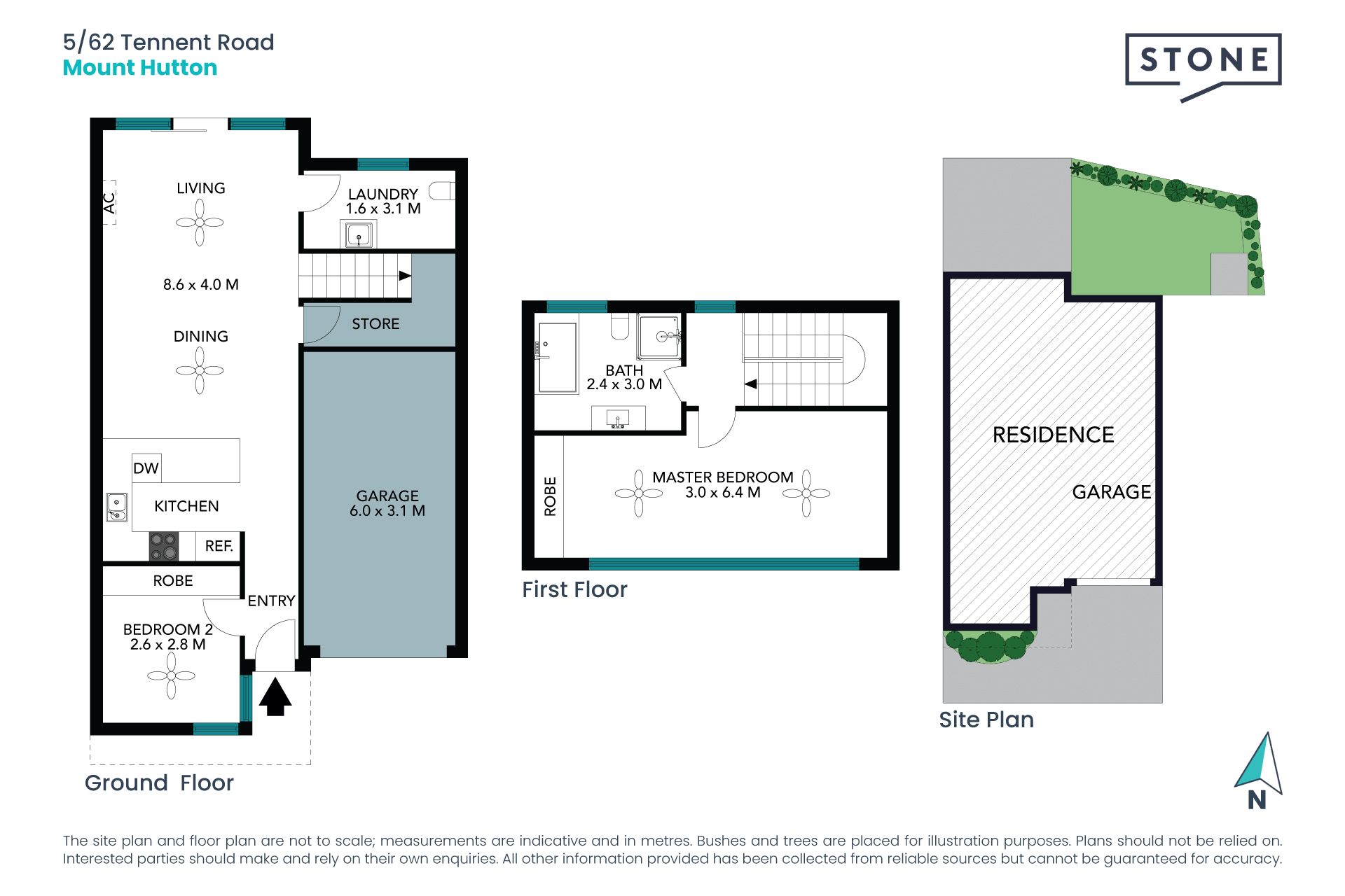 Fresh townhouse with north facing courtyard