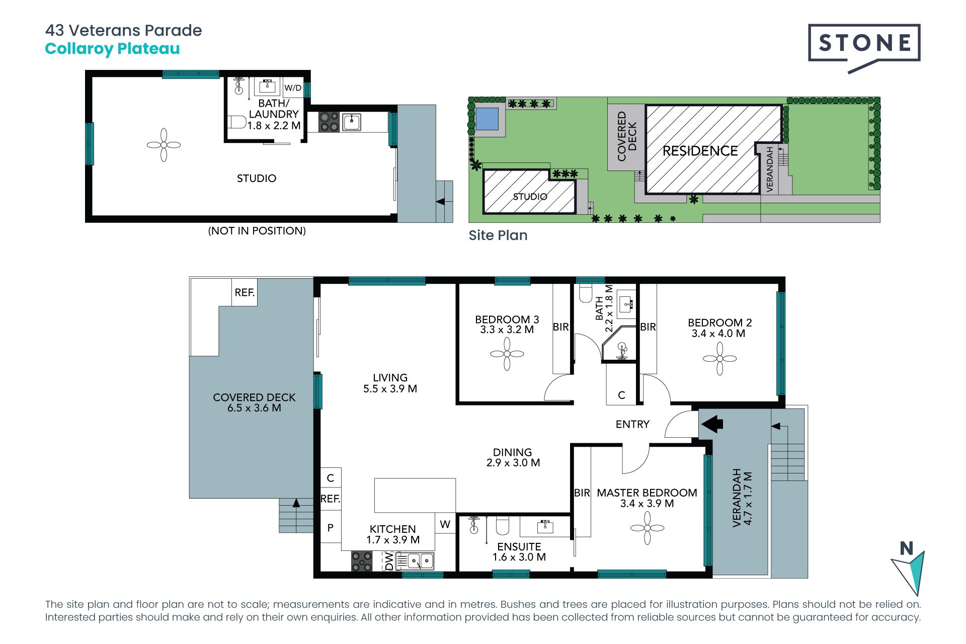 Designer coastal home with separate studio
