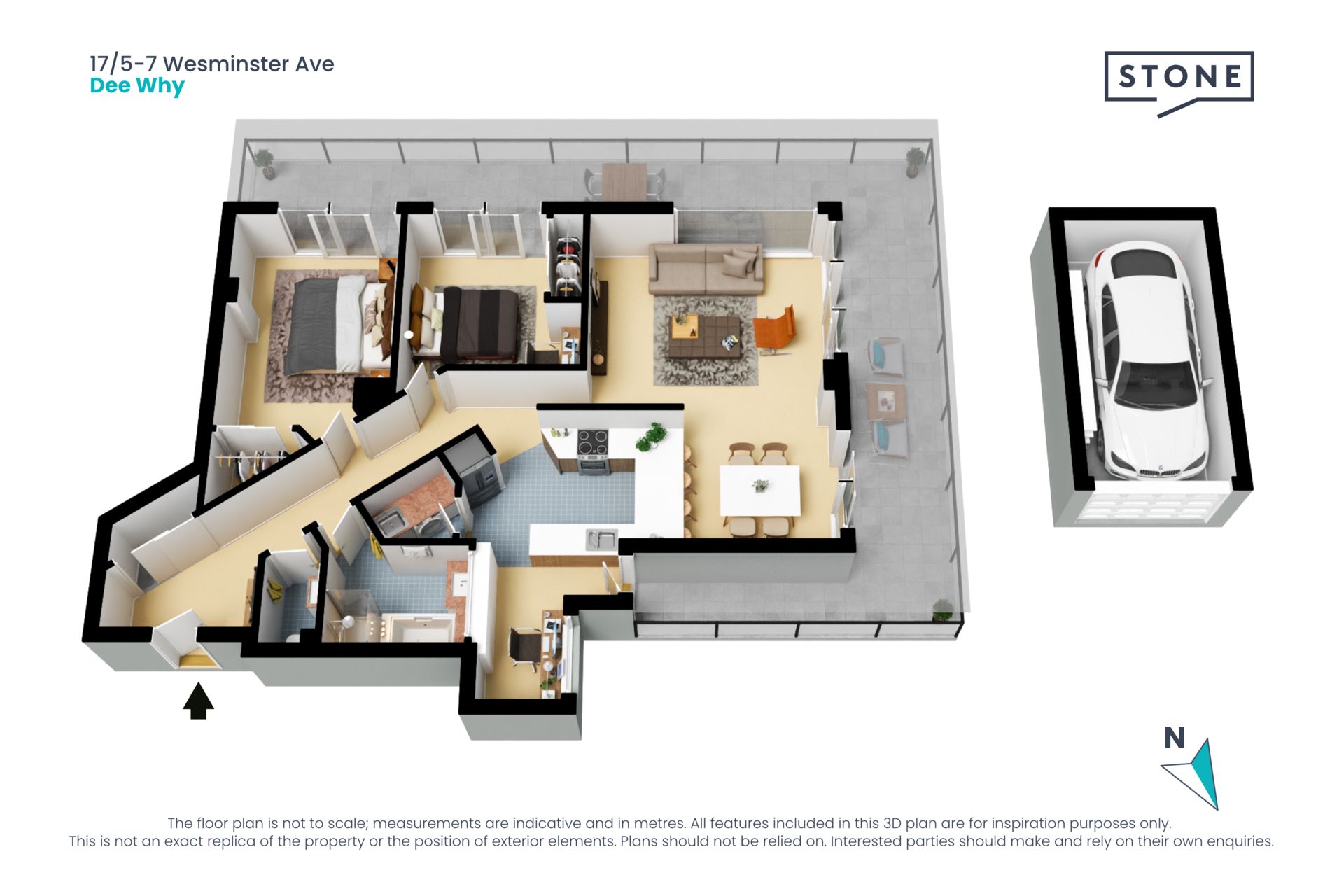 House-like 150sqm lifestyle apartment with elevated district views