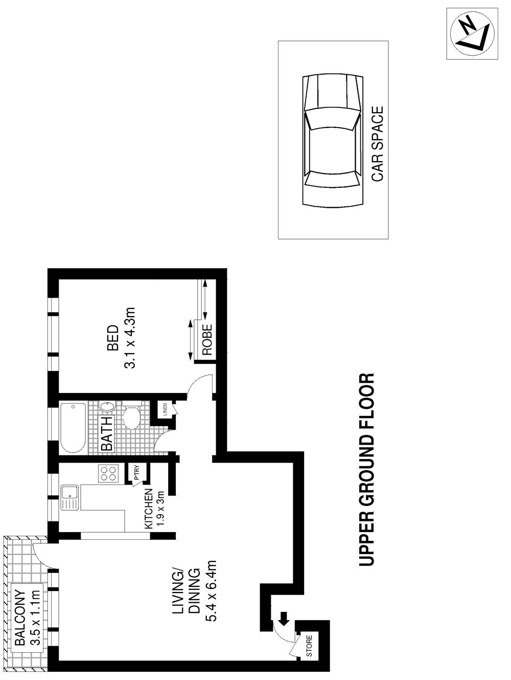 Huge one bedroom apartment in prime location
