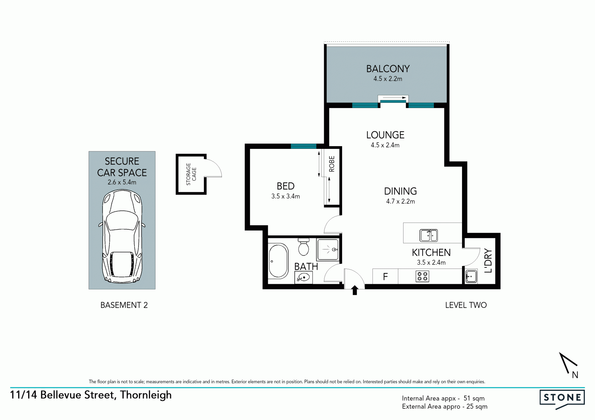 Modern north facing apartment, shops at doorstep