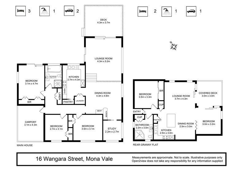3 BEDROOM HOUSE + 2 BEDROOM GRANNY FLAT