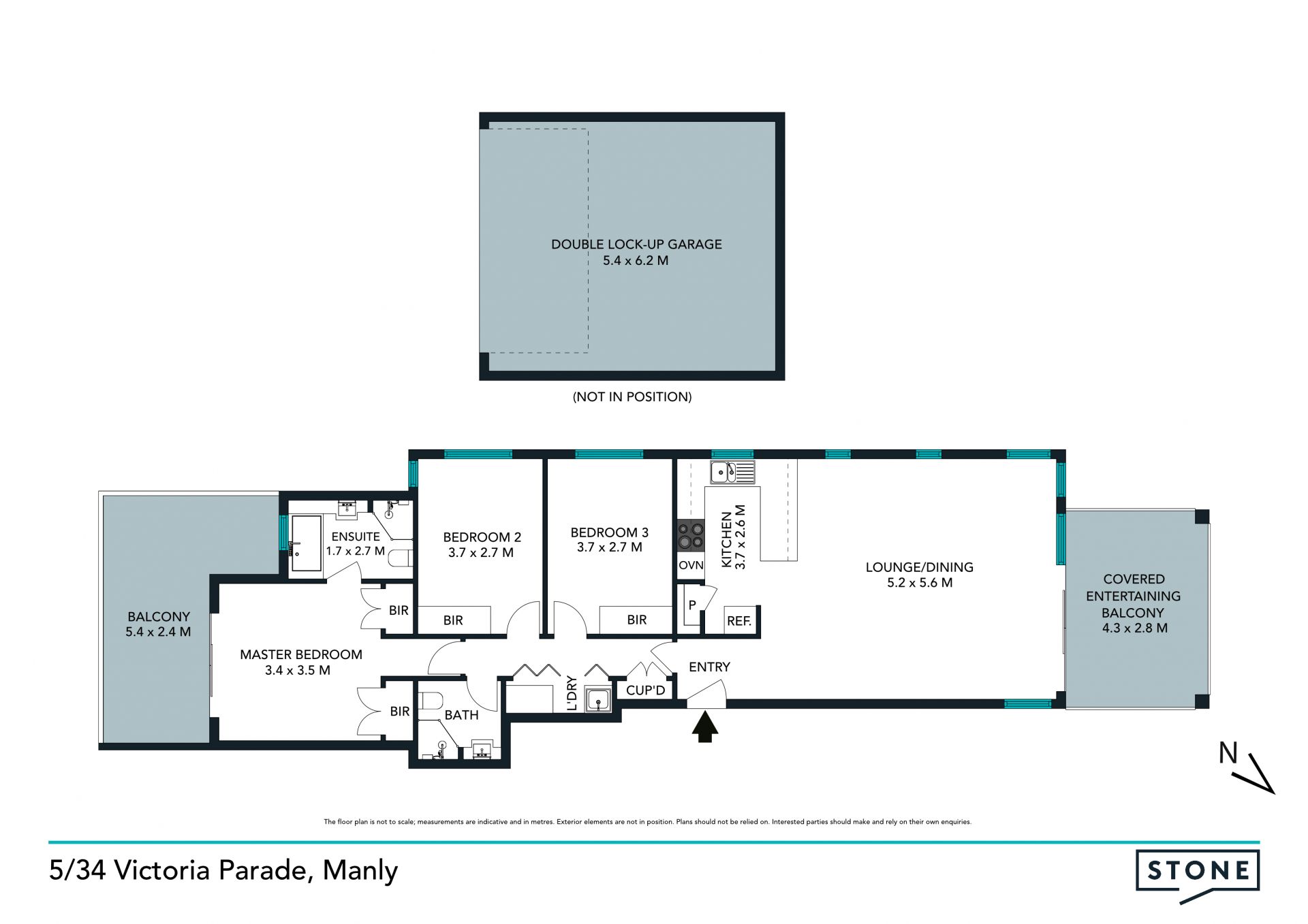 Premium north facing apartment in exclusive beachside location