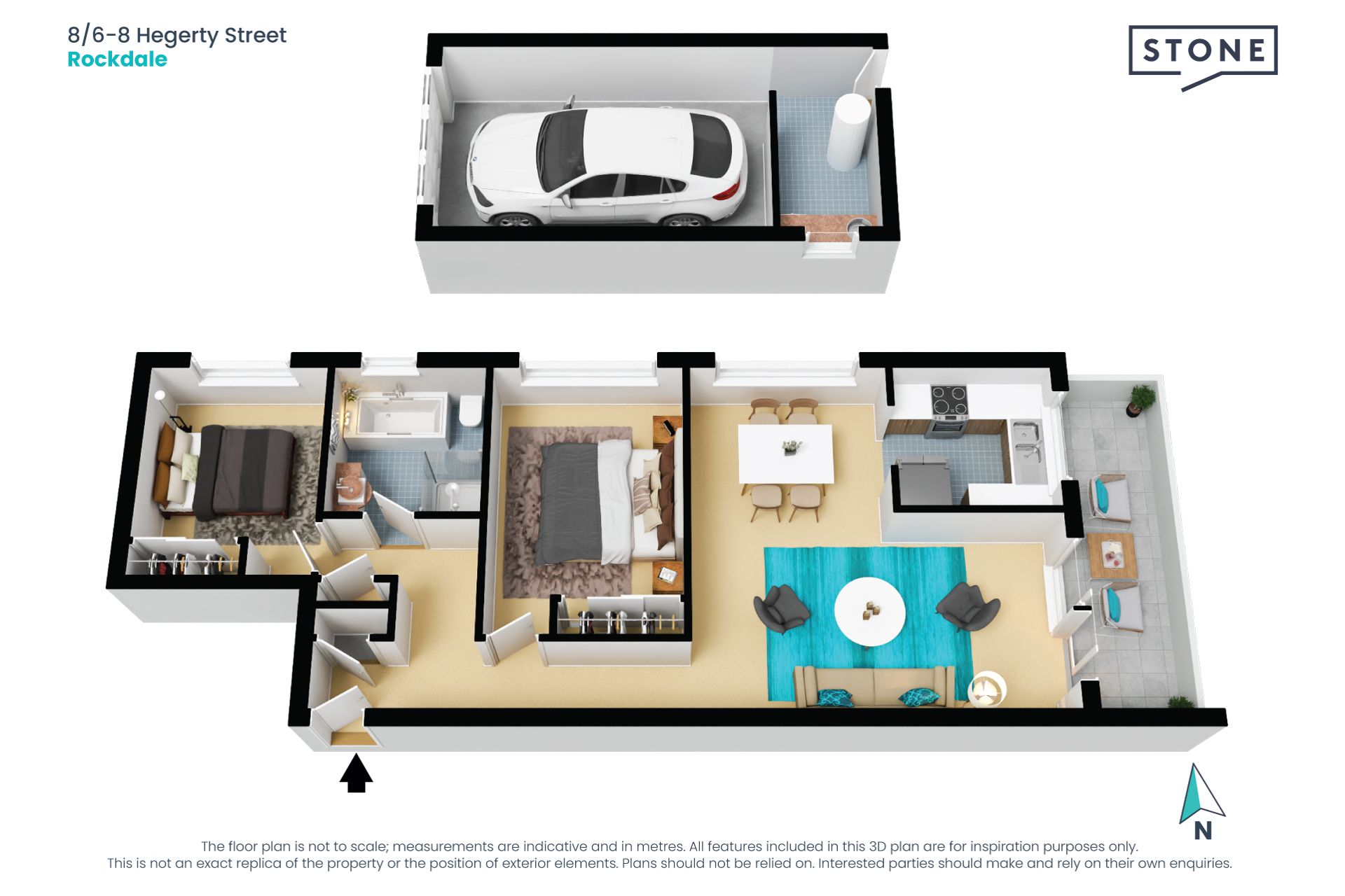 Tidy top floor unit in walk-everywhere hub