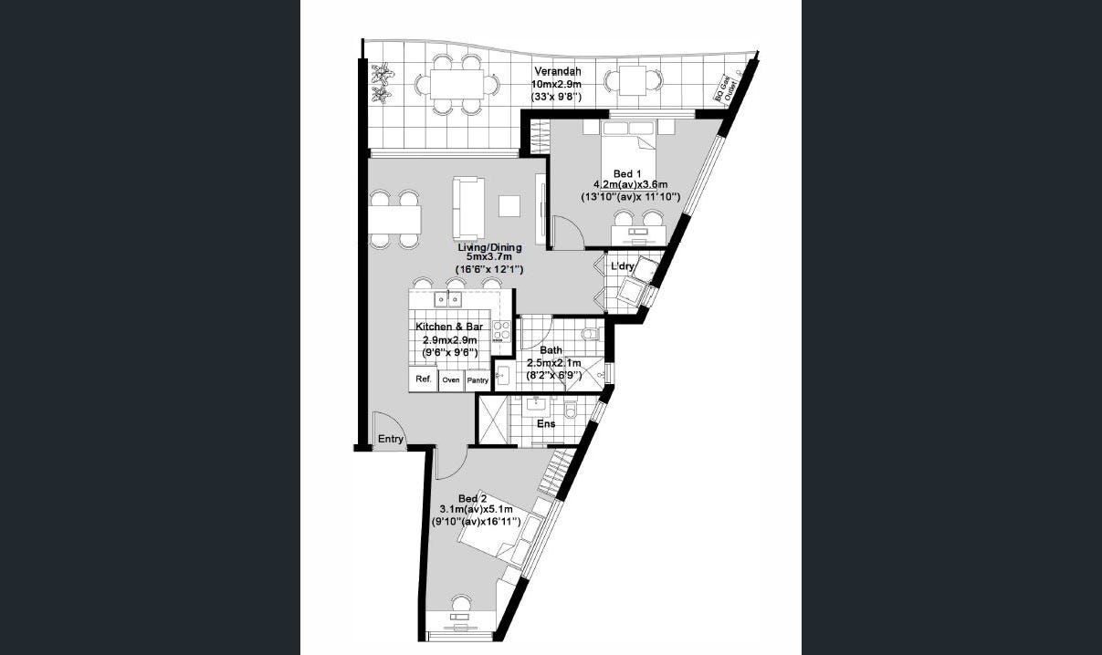 2 Bedroom Apartment in an over 55+ complex