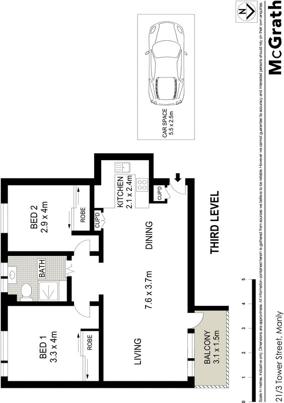 Neat and bright north facing apartment