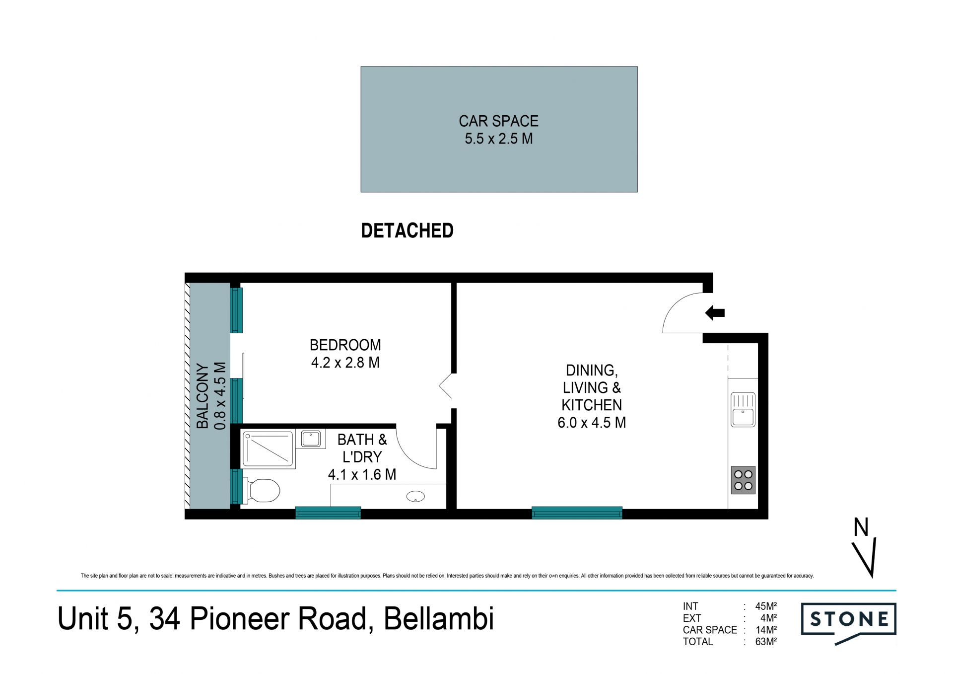 Freshly updated top floor apartment close to beach