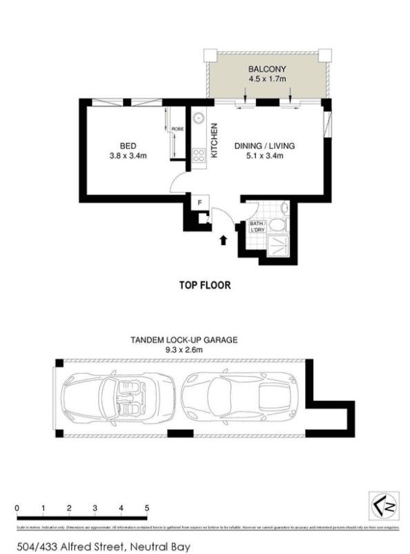 Top-floor apartment with water glimpses in Neutral Bay
