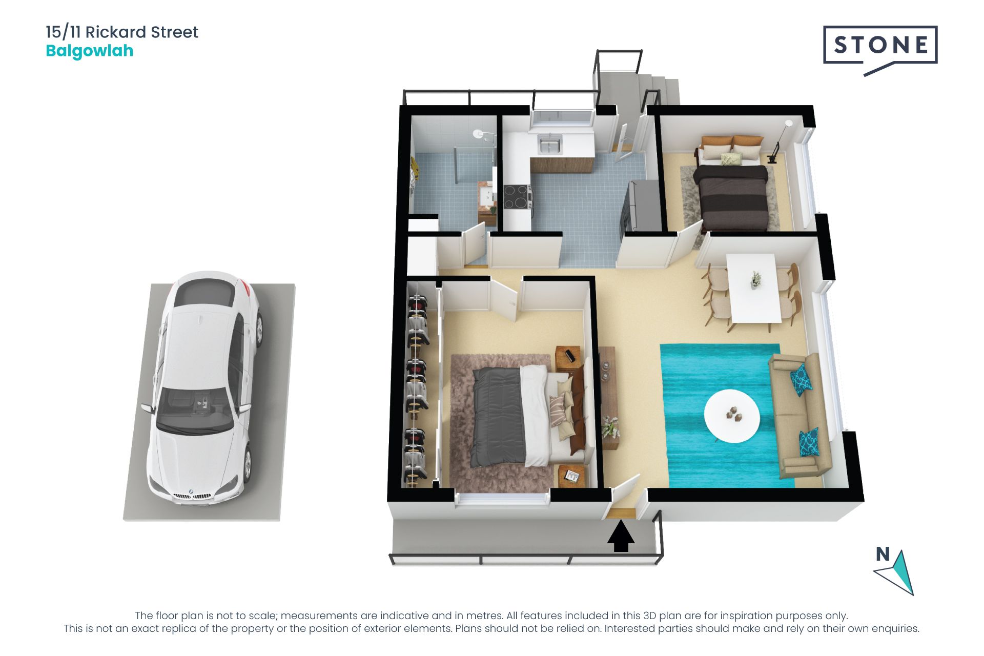 Chic contemporary apartment in convenient local
