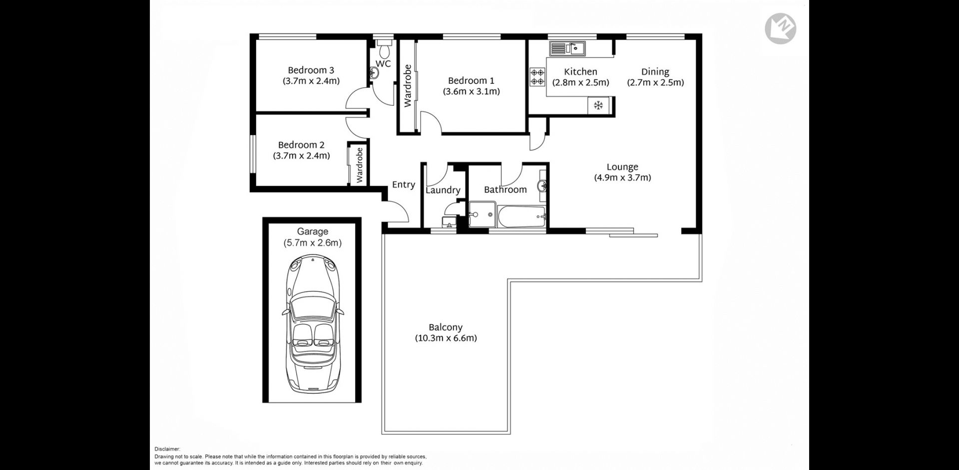 Rare three bedroom apartment in Epping Boys/Cheltenham Girls' high schools catchment