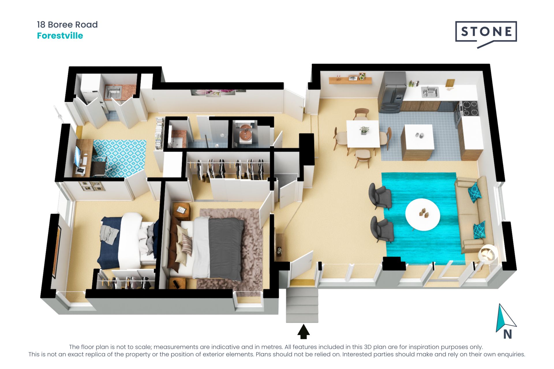 Private and modern two bedroom lower duplex