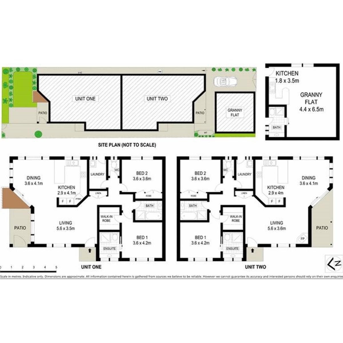 Two Villa's one title with potential to strata or combine as one.