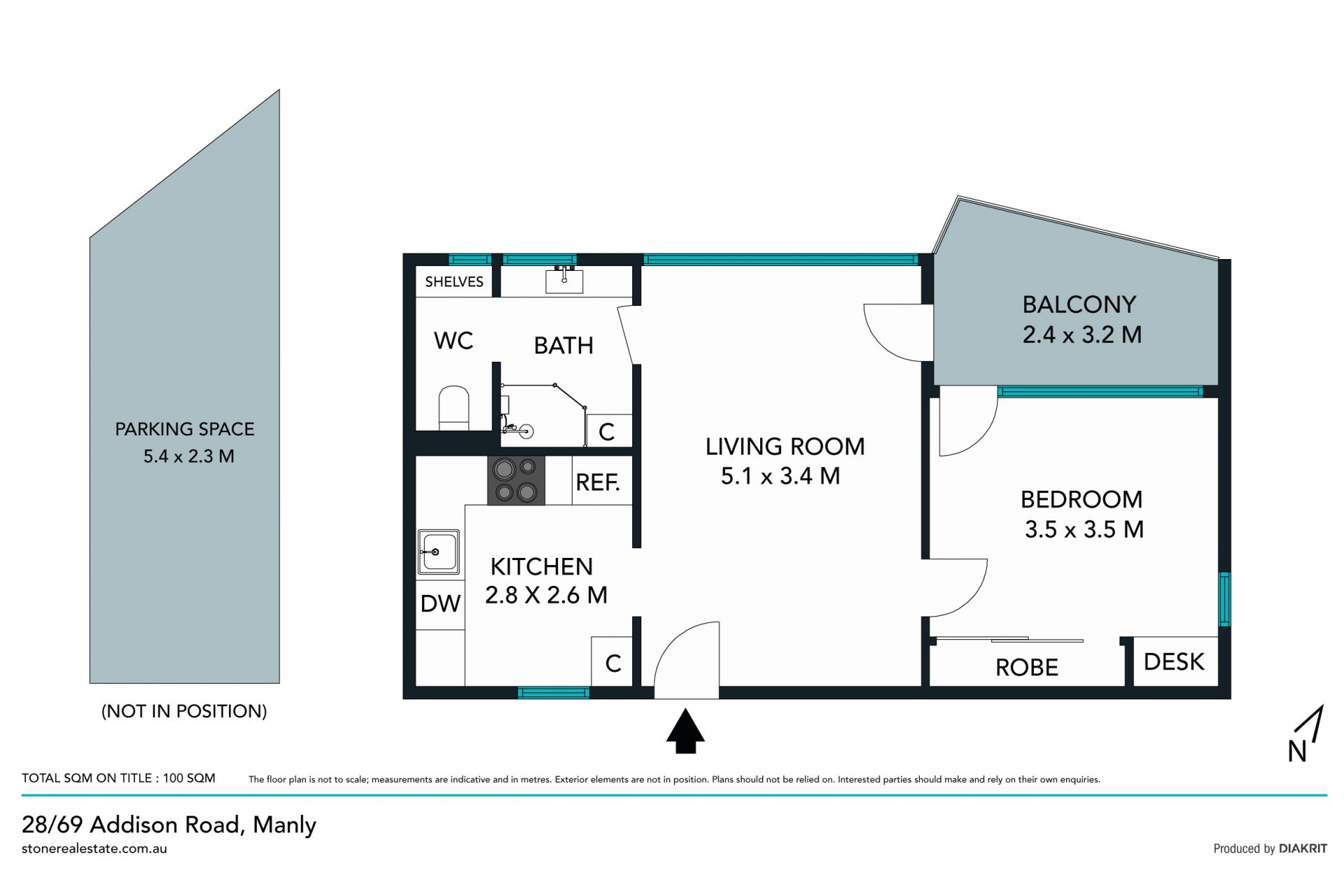 One bedroom apartment nestled on the Eastern Hill