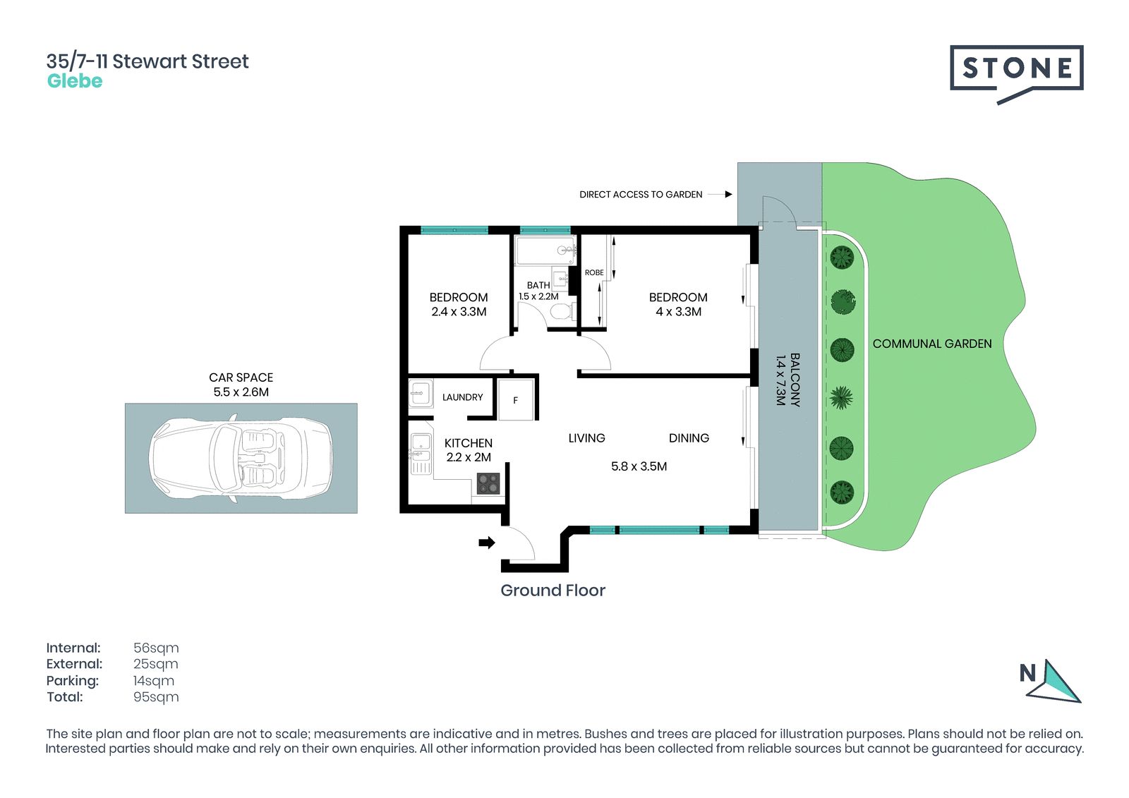Bayside ground floor apartment with superb views