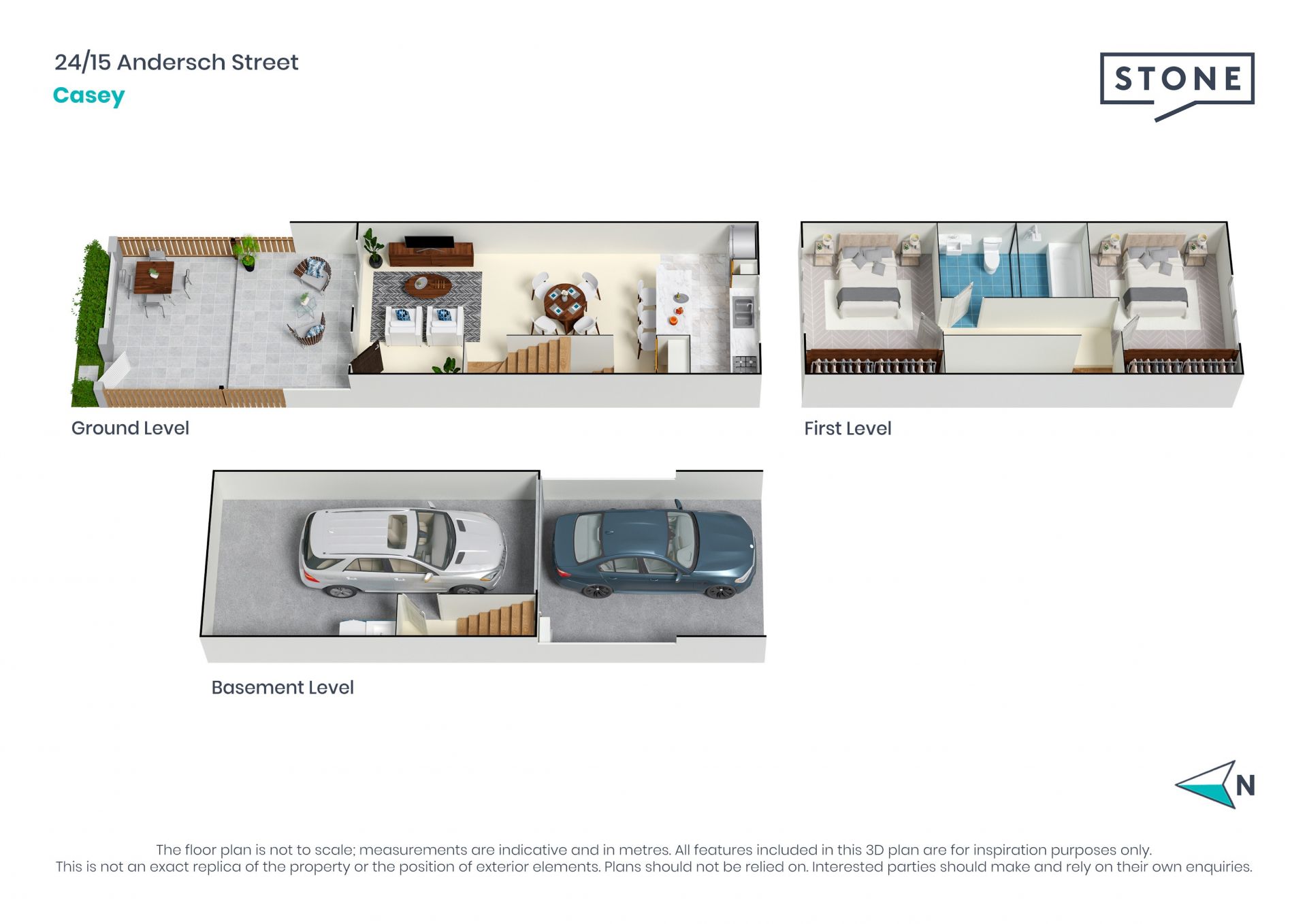 Modern, easy-care living opposite park