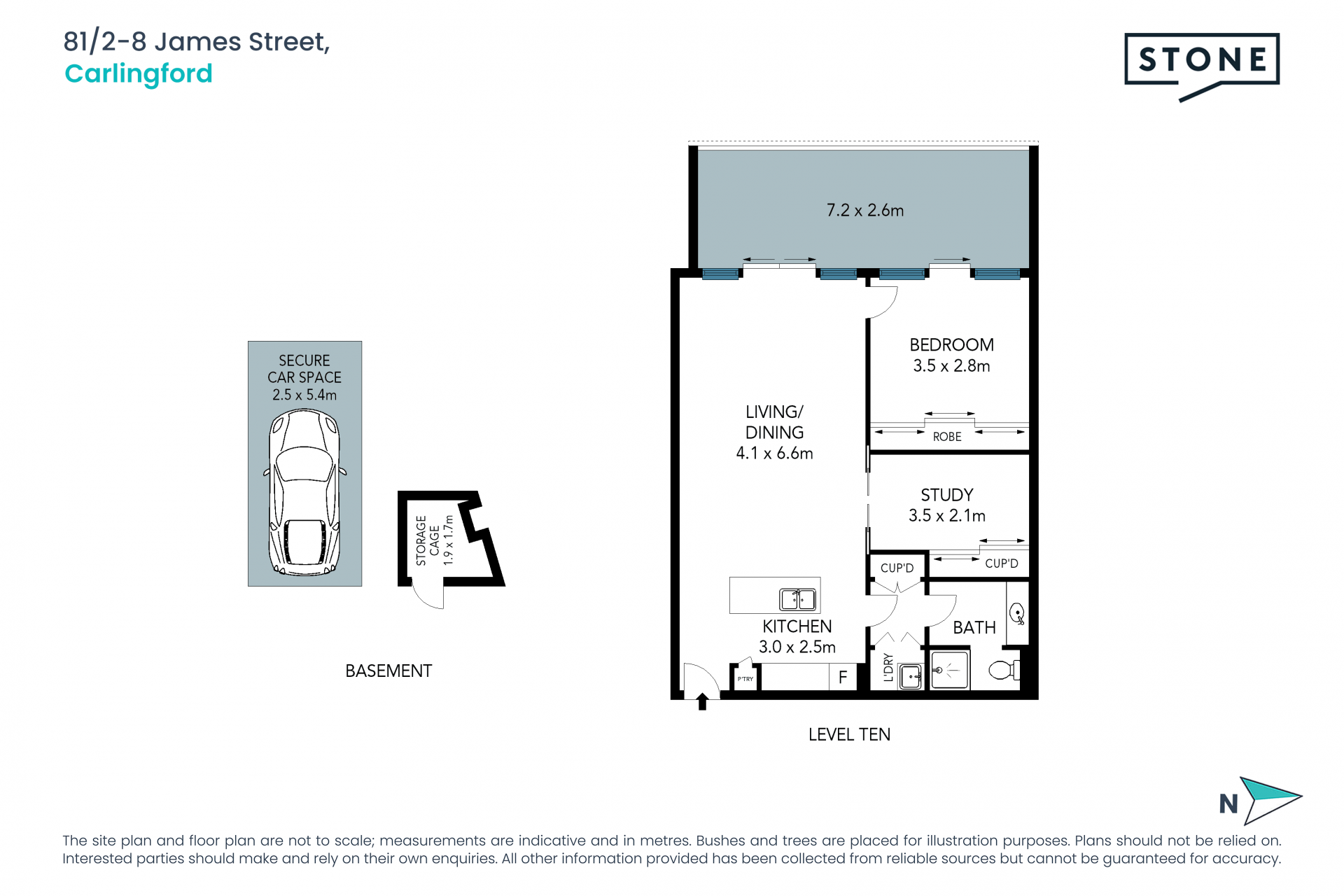 One bed plus study in Carlingford West Public zone
