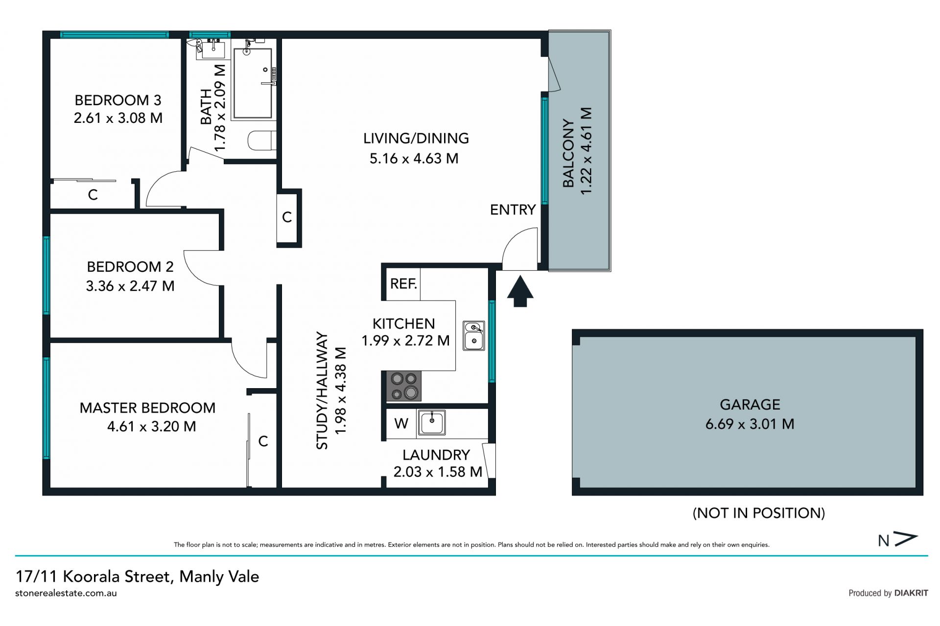 Light & bright three bedroom apartment, in convenient location