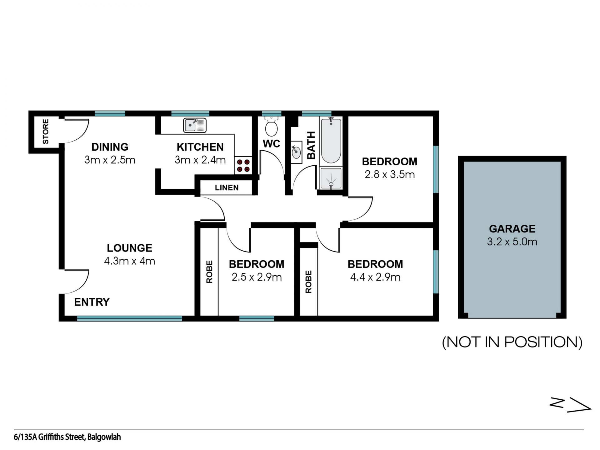 Boutique top floor Abode with north aspect