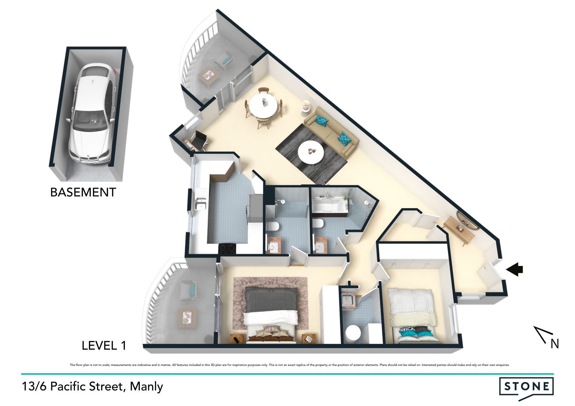 Prestige apartment within footsteps of the beach