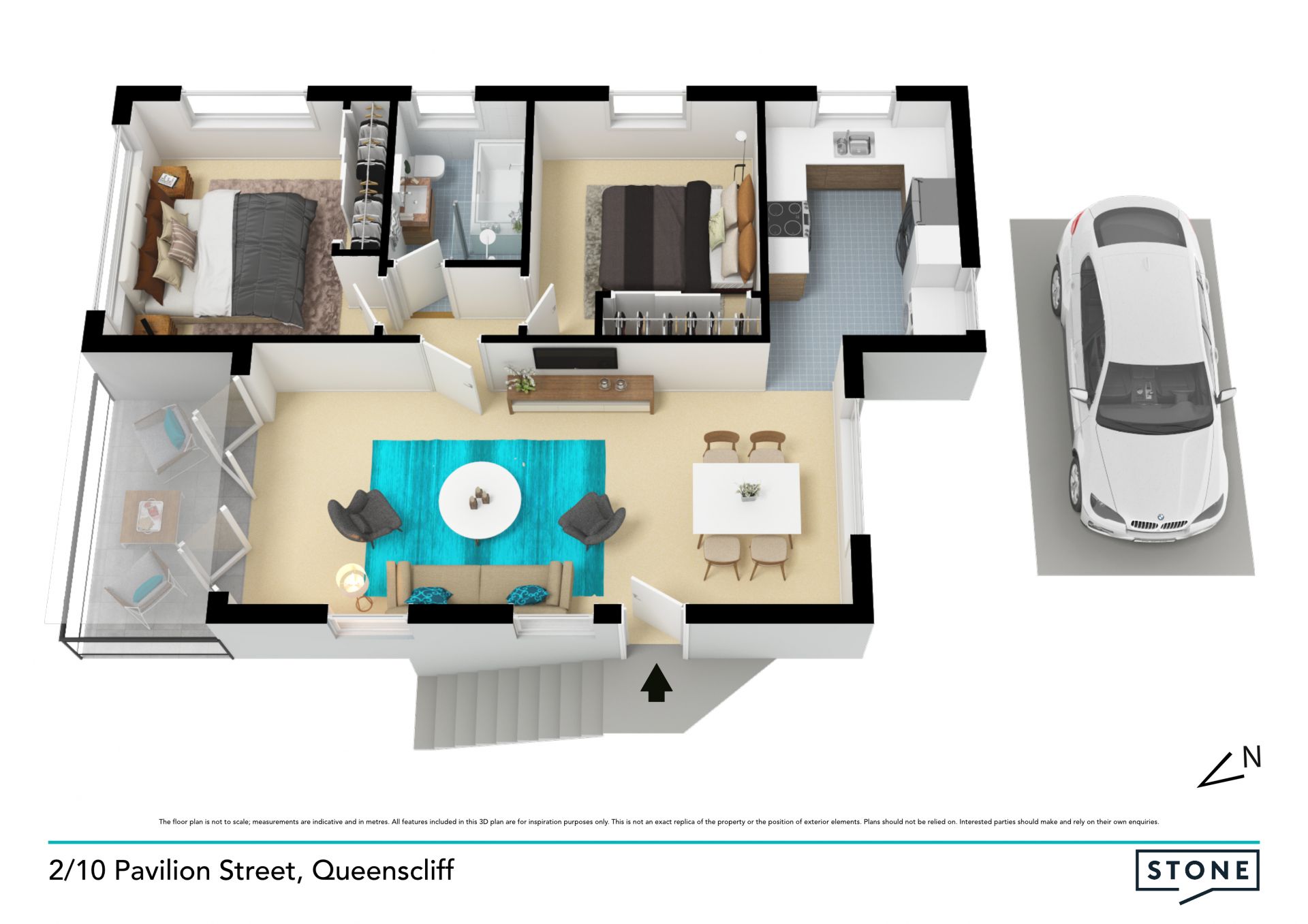 Tranquil apartment in ultimate location moments to beach