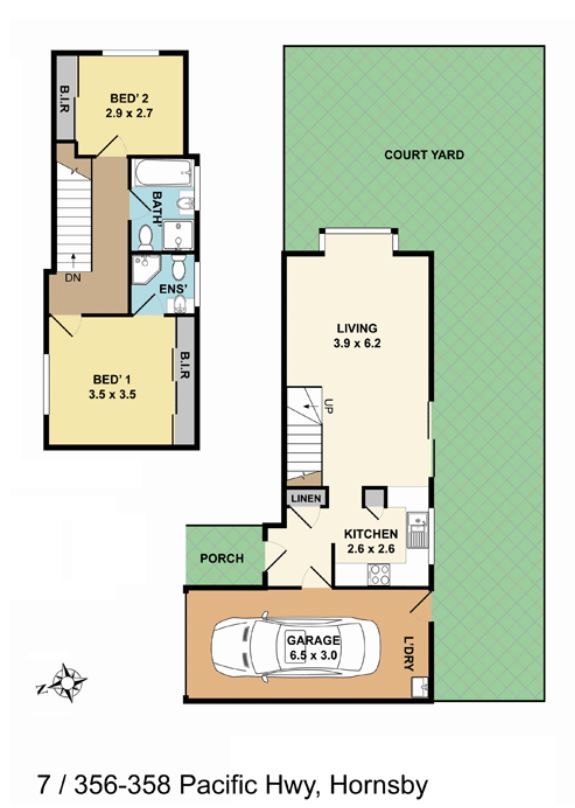 Two bedroom townhouse walk to station