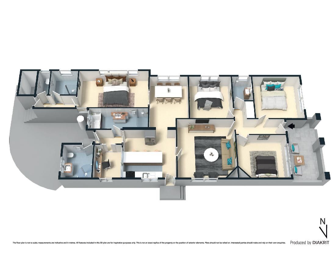 Single level waterside home on 675m2 approx