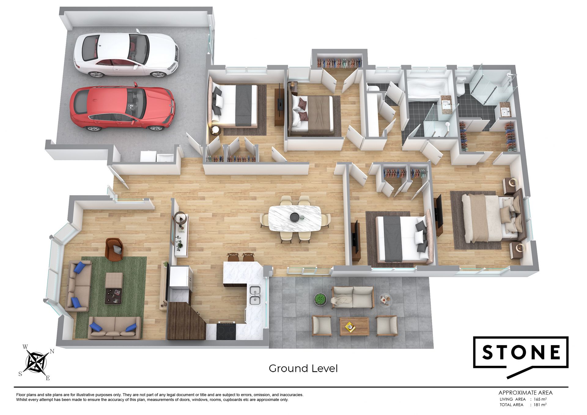 Room for your toys on a 1000m2 block with great side access.
