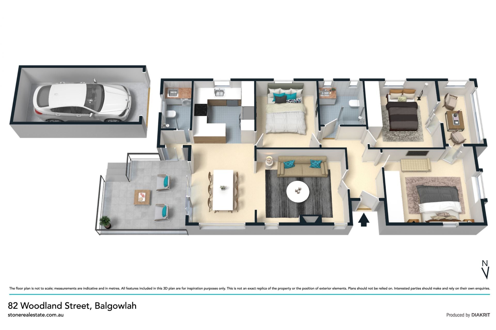 Pristine bungalow set on near level lawn with views