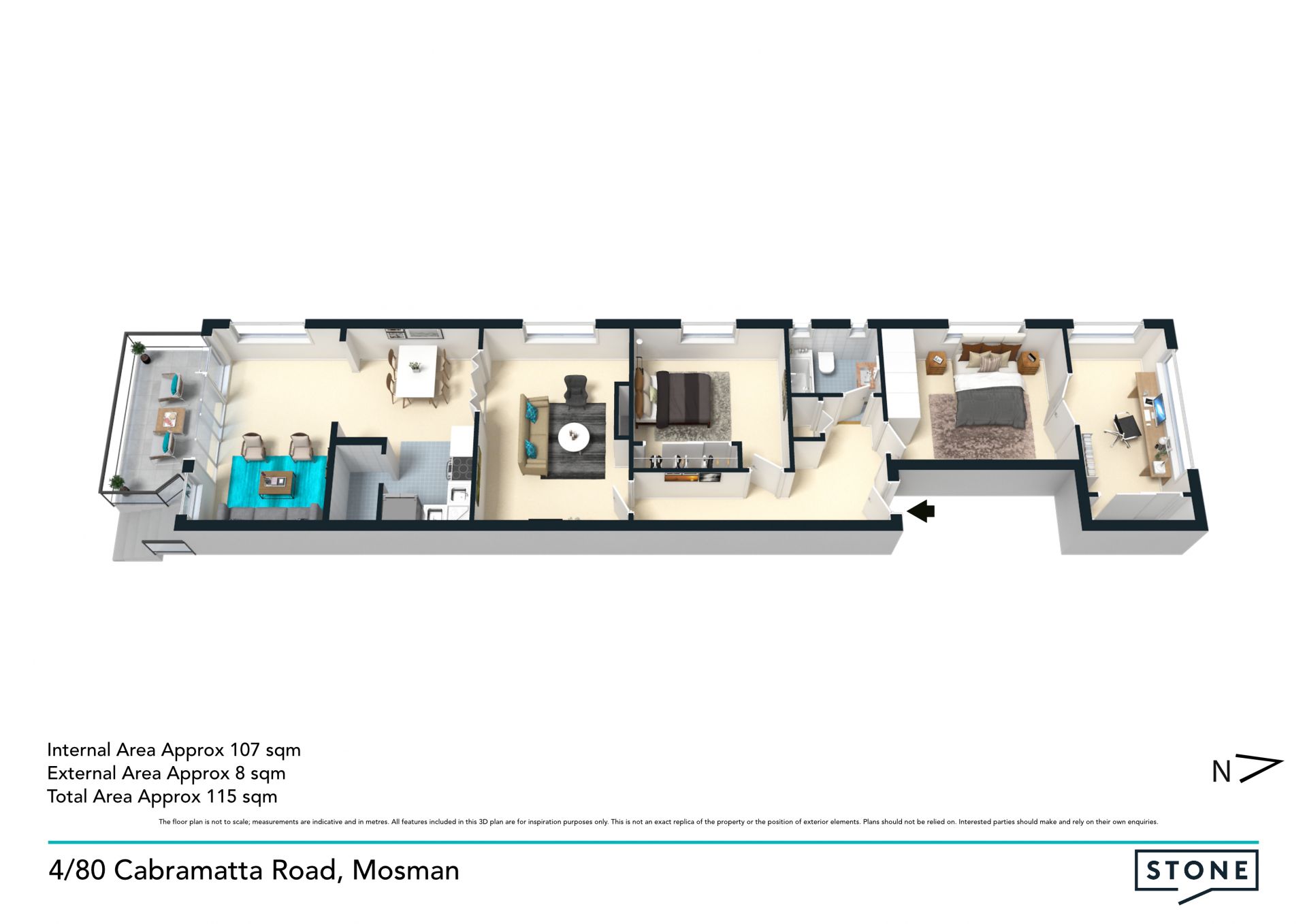 Spacious Art Deco apartment in boutique setting