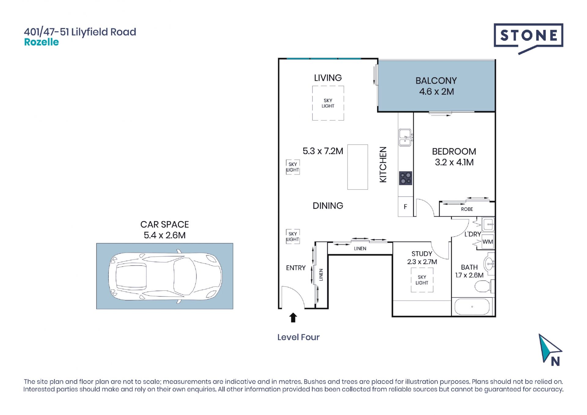 North-facing apartment in premium parkside locale