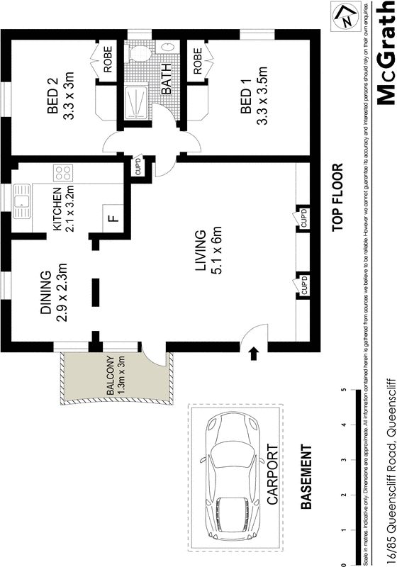 Exceptionally well located top floor apartment
