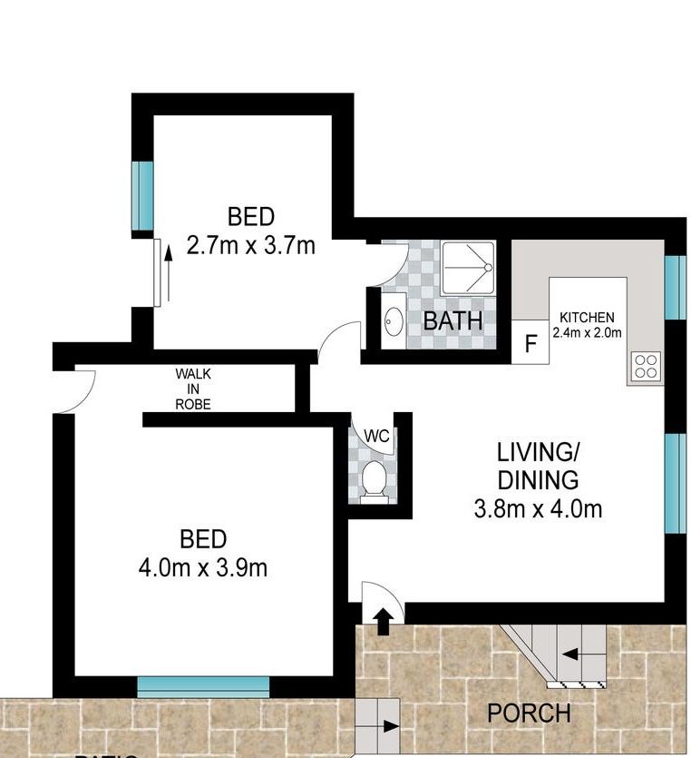 Neat & tidy granny flat with mountain views.