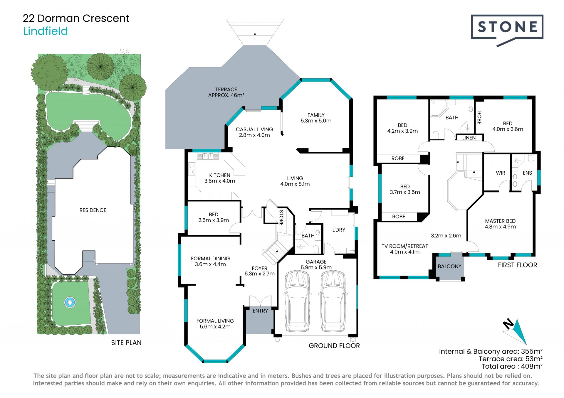 Modern family-size proportions all meticulously maintained