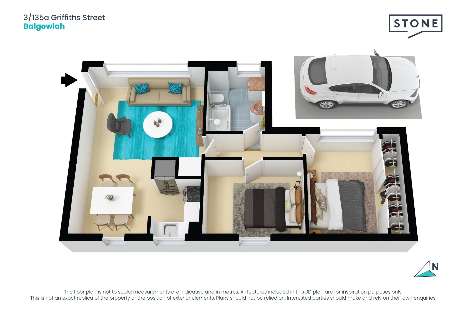 Spacious and centrally located two bedroom apartment