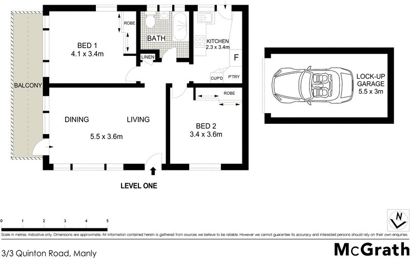 Boutique character apartment in beachside setting
