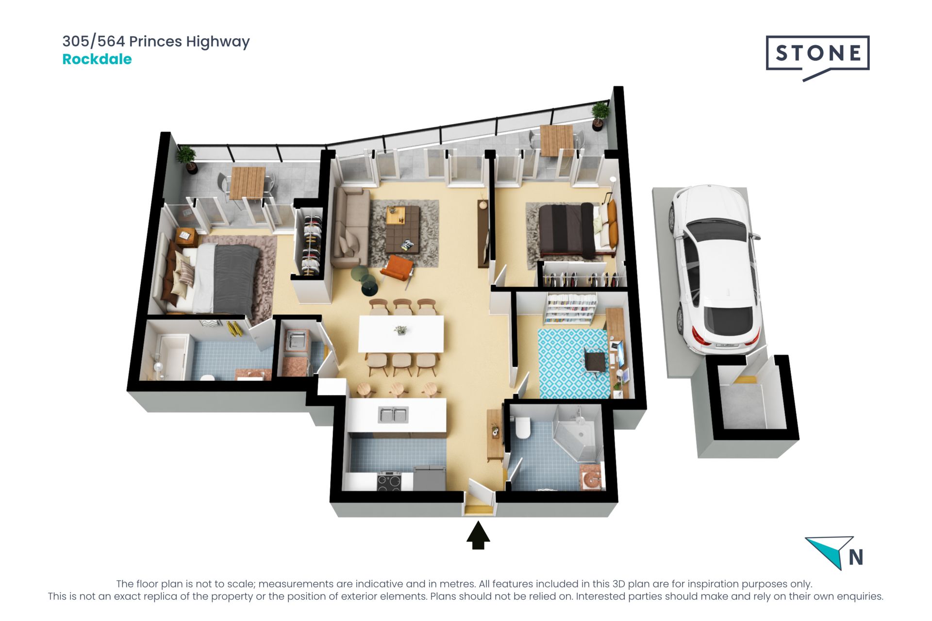 Ultra-convenient two-bedder plus study