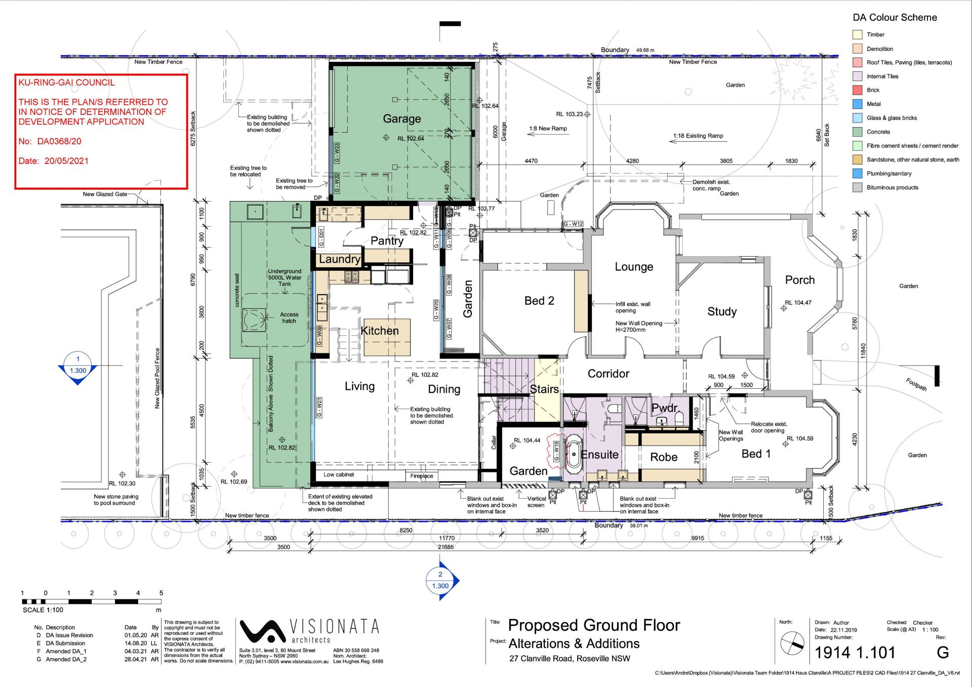 DA approved, Eastside walk rail address