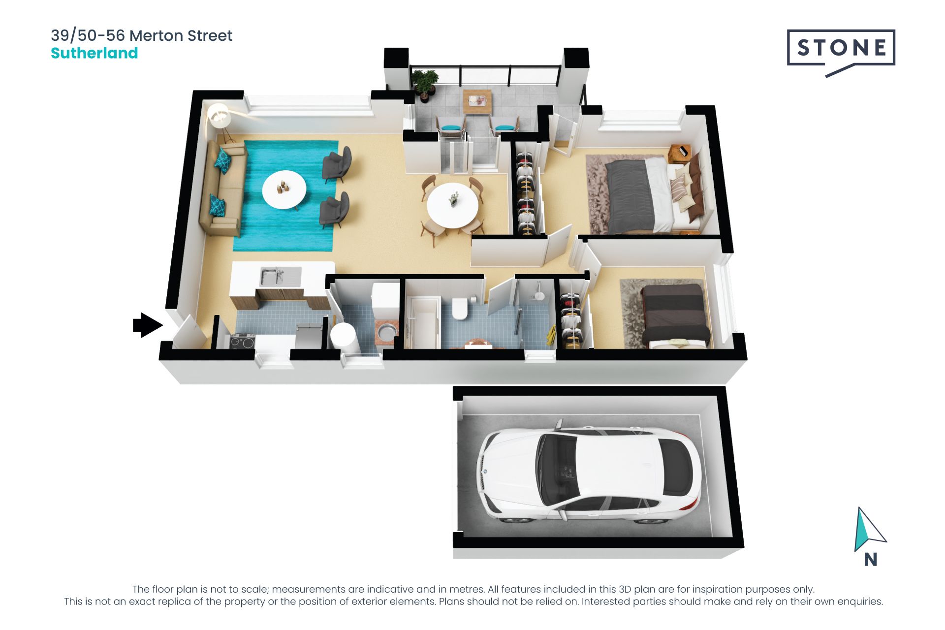 Spacious living bathed in northern sun