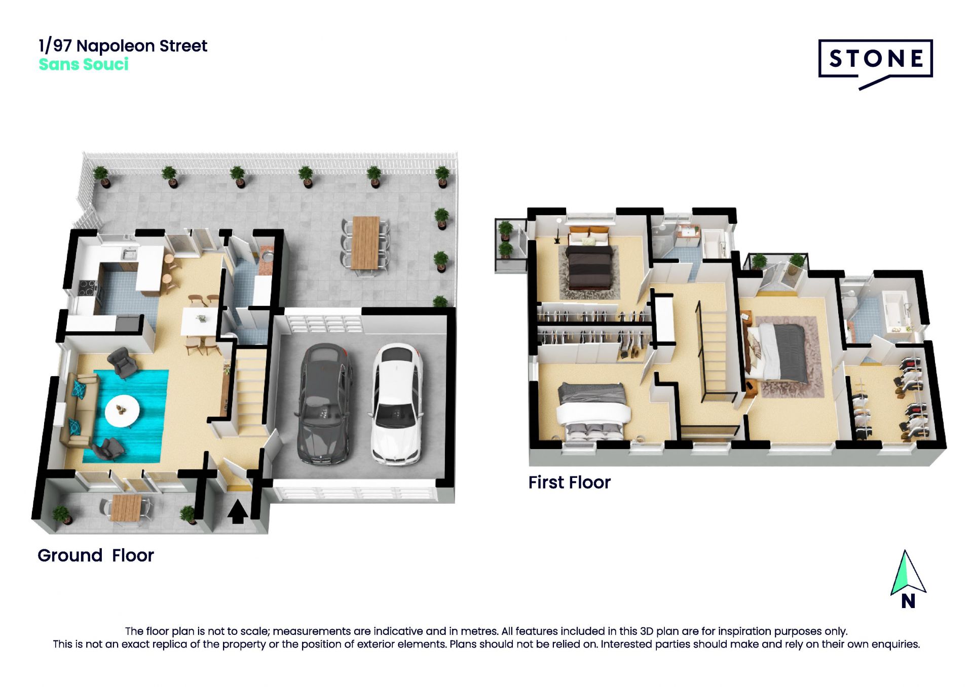 A private and light filled boutique garden townhouse (no common walls)