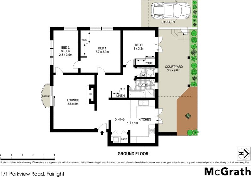 Elegant garden apartment in sought-after locale