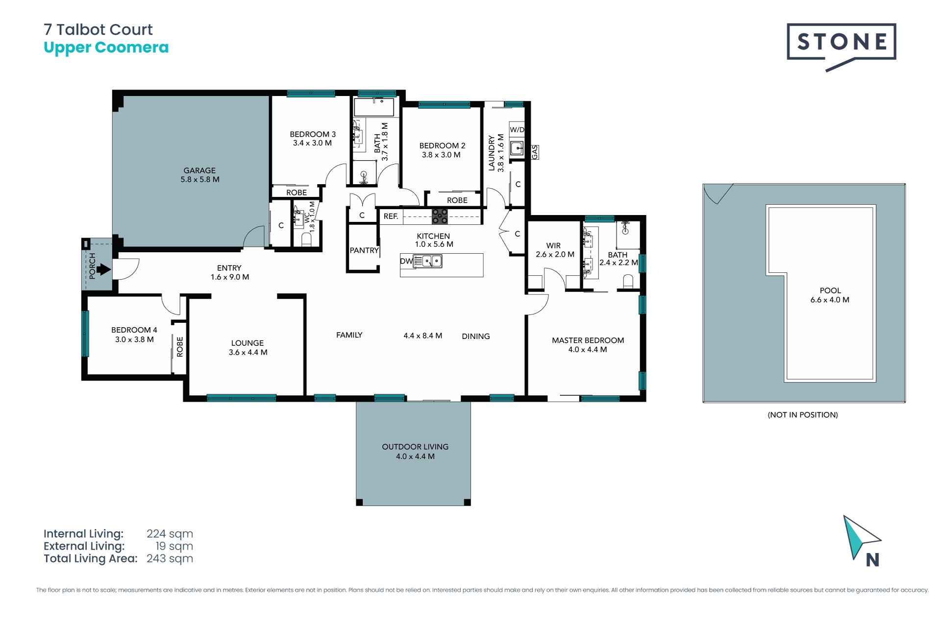 Luxury family living with pool and yard...